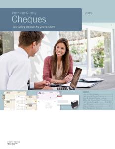Anything Printing - 2015 Premium Cheques catalog